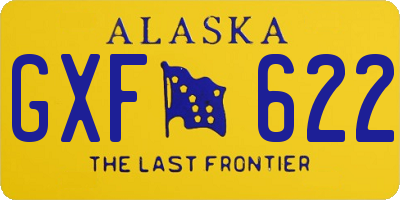 AK license plate GXF622