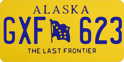 AK license plate GXF623