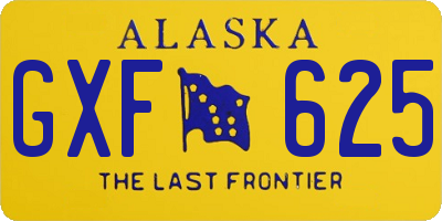 AK license plate GXF625