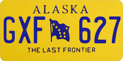 AK license plate GXF627