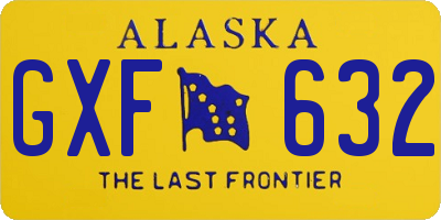 AK license plate GXF632