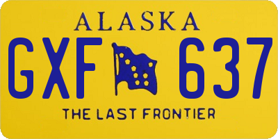 AK license plate GXF637