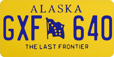 AK license plate GXF640