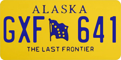 AK license plate GXF641