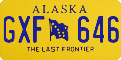 AK license plate GXF646