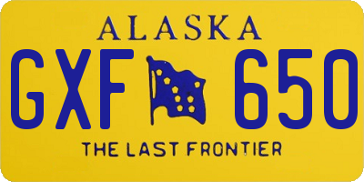 AK license plate GXF650