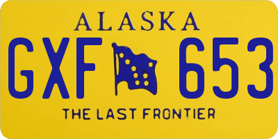 AK license plate GXF653