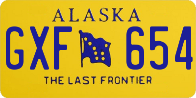 AK license plate GXF654