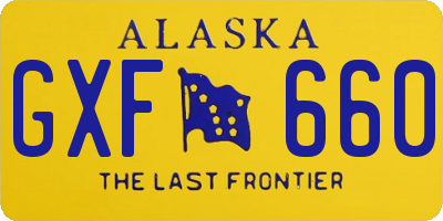 AK license plate GXF660