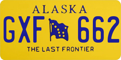 AK license plate GXF662