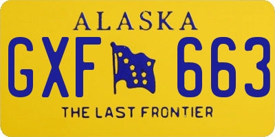 AK license plate GXF663