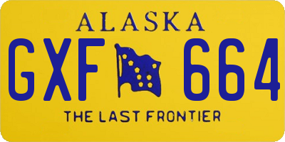 AK license plate GXF664