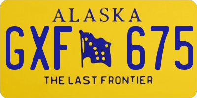 AK license plate GXF675