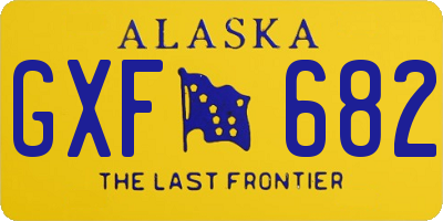 AK license plate GXF682