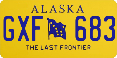 AK license plate GXF683