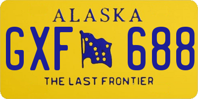 AK license plate GXF688