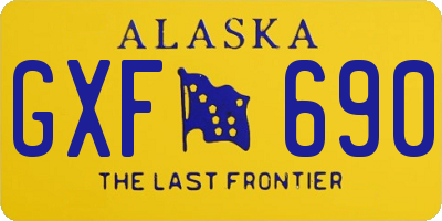 AK license plate GXF690