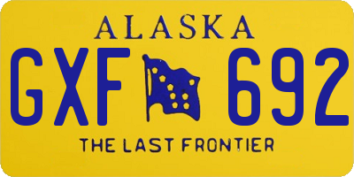 AK license plate GXF692