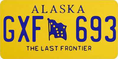 AK license plate GXF693