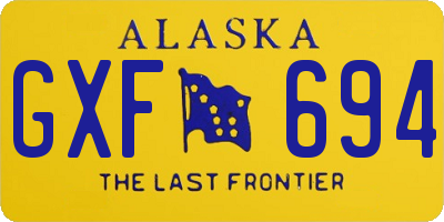 AK license plate GXF694