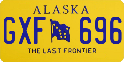 AK license plate GXF696