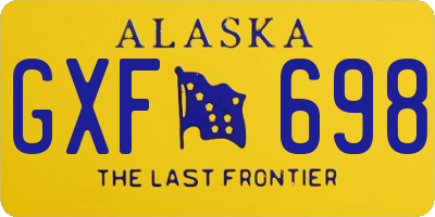 AK license plate GXF698