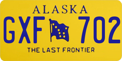 AK license plate GXF702