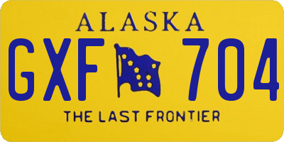 AK license plate GXF704