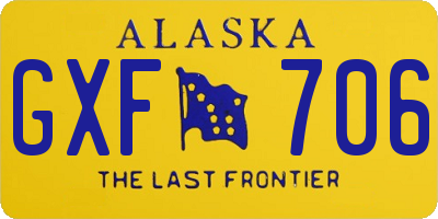 AK license plate GXF706