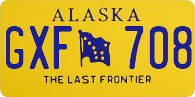 AK license plate GXF708