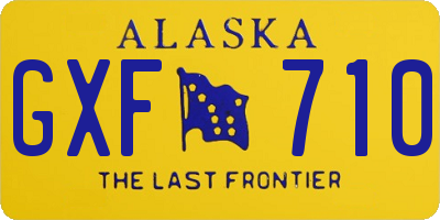 AK license plate GXF710