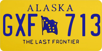 AK license plate GXF713