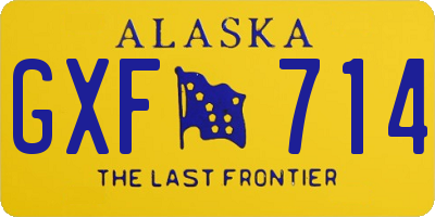 AK license plate GXF714