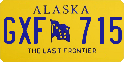 AK license plate GXF715