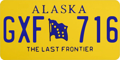 AK license plate GXF716