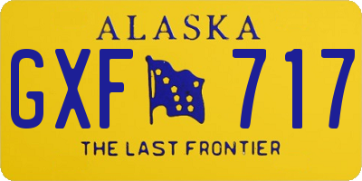 AK license plate GXF717