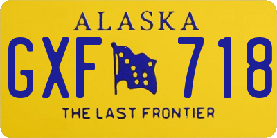 AK license plate GXF718