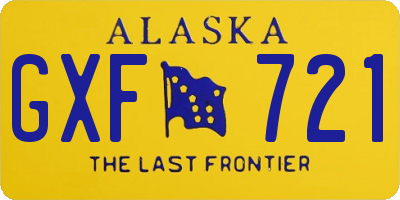 AK license plate GXF721