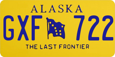 AK license plate GXF722
