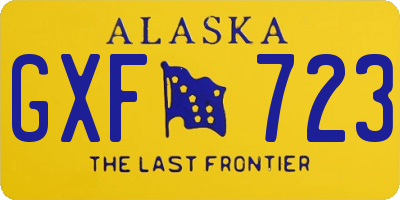 AK license plate GXF723