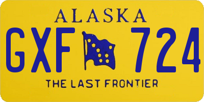 AK license plate GXF724