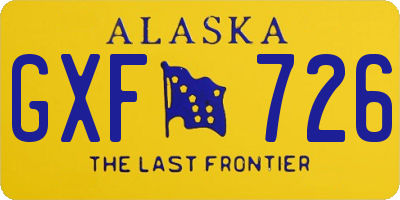 AK license plate GXF726