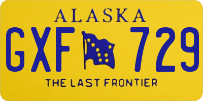 AK license plate GXF729