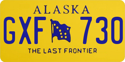AK license plate GXF730