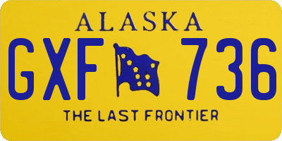 AK license plate GXF736