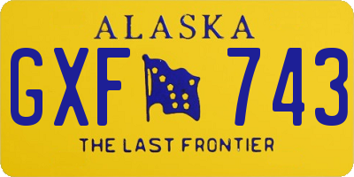 AK license plate GXF743