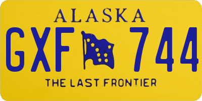 AK license plate GXF744