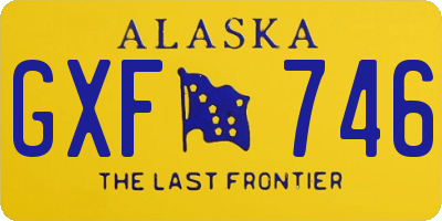 AK license plate GXF746