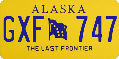 AK license plate GXF747