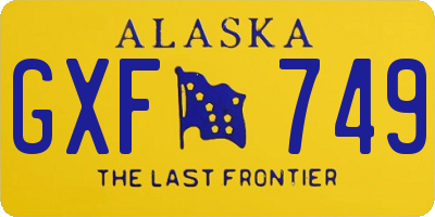 AK license plate GXF749